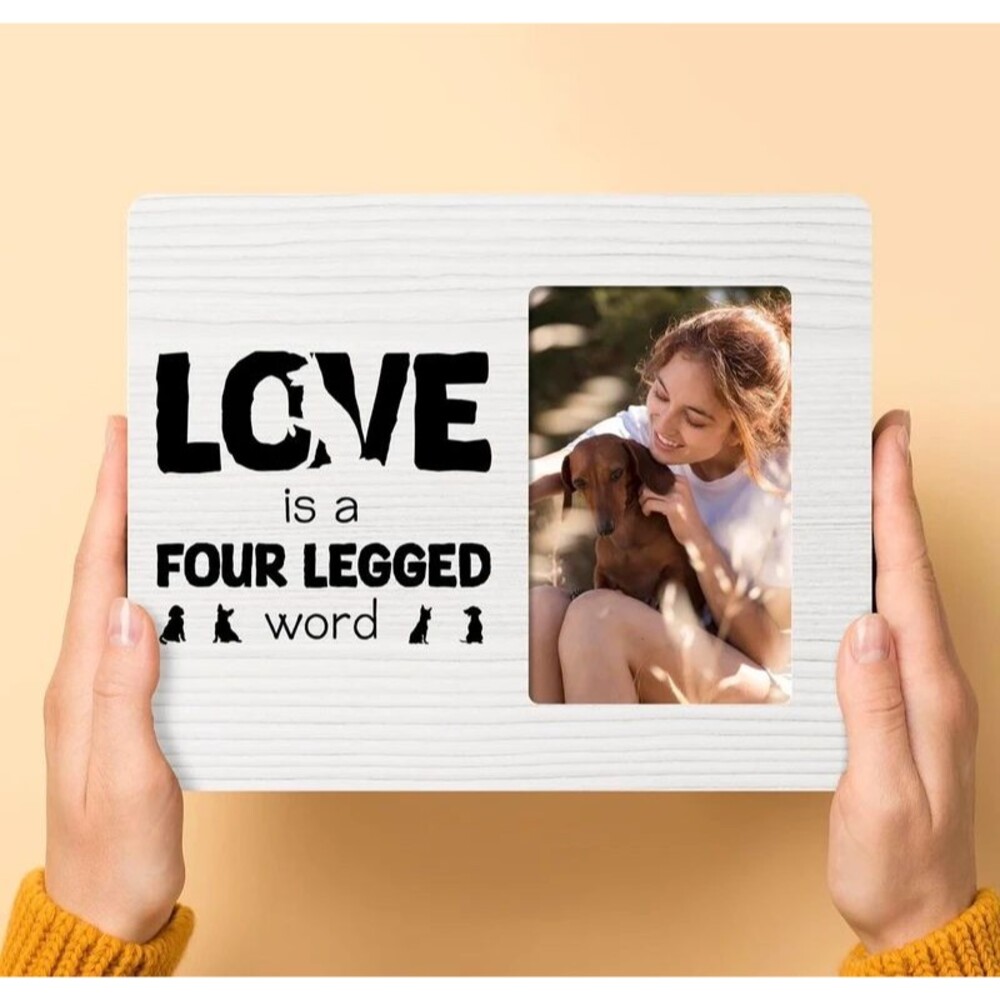 Dog love photo frame